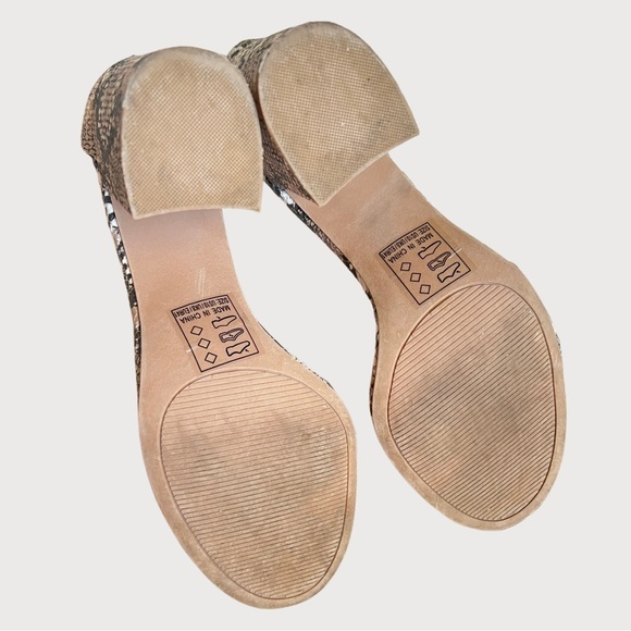 Faux Snakeskin Strappy Block heel - Picture 8 of 10